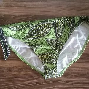 Island Escape green poka dot bikini bottoms